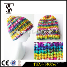 Sombrero del invierno de la manera para las muchachas gorras tejidas de punto coloridas del invierno de las mujeres